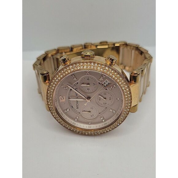 Michael Kors Parker MK5896 Women's Rose Gold Analog Dial Quartz Watch AM139 - Picture 6 of 10